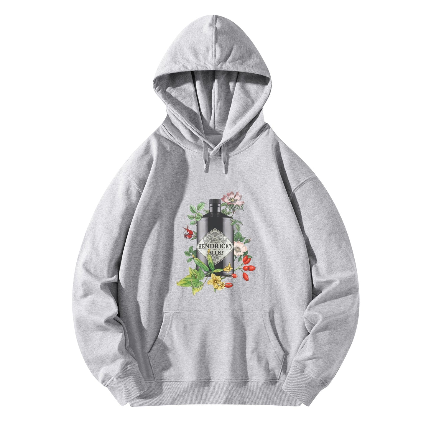 Hoodie Cotton gin Hendrick's floral art