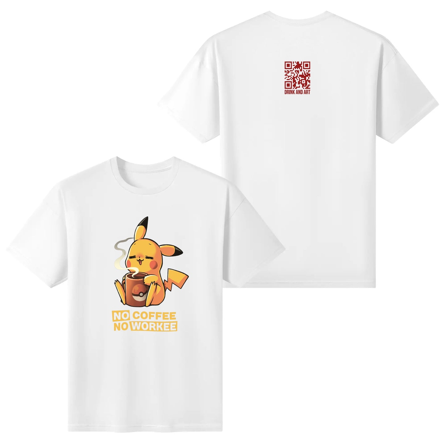 T-Shirt Pikachu Coffee