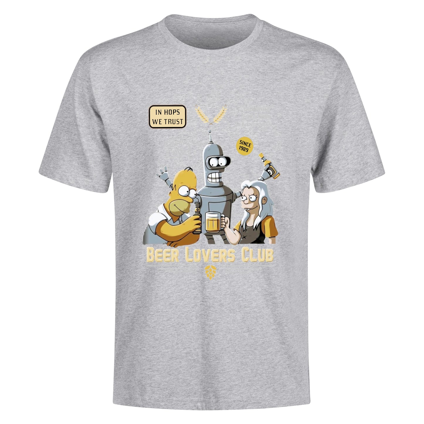 T-Shirt Beer Lover Homer, Bender, Bean