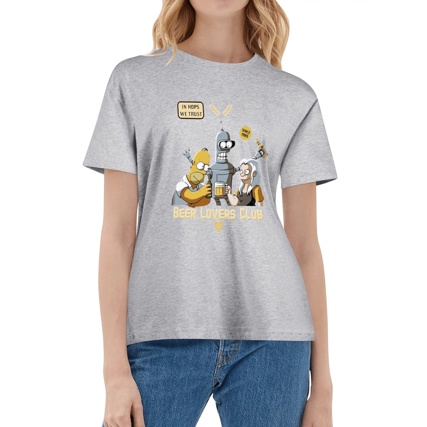 T-Shirt Beer Lover Homer, Bender, Bean