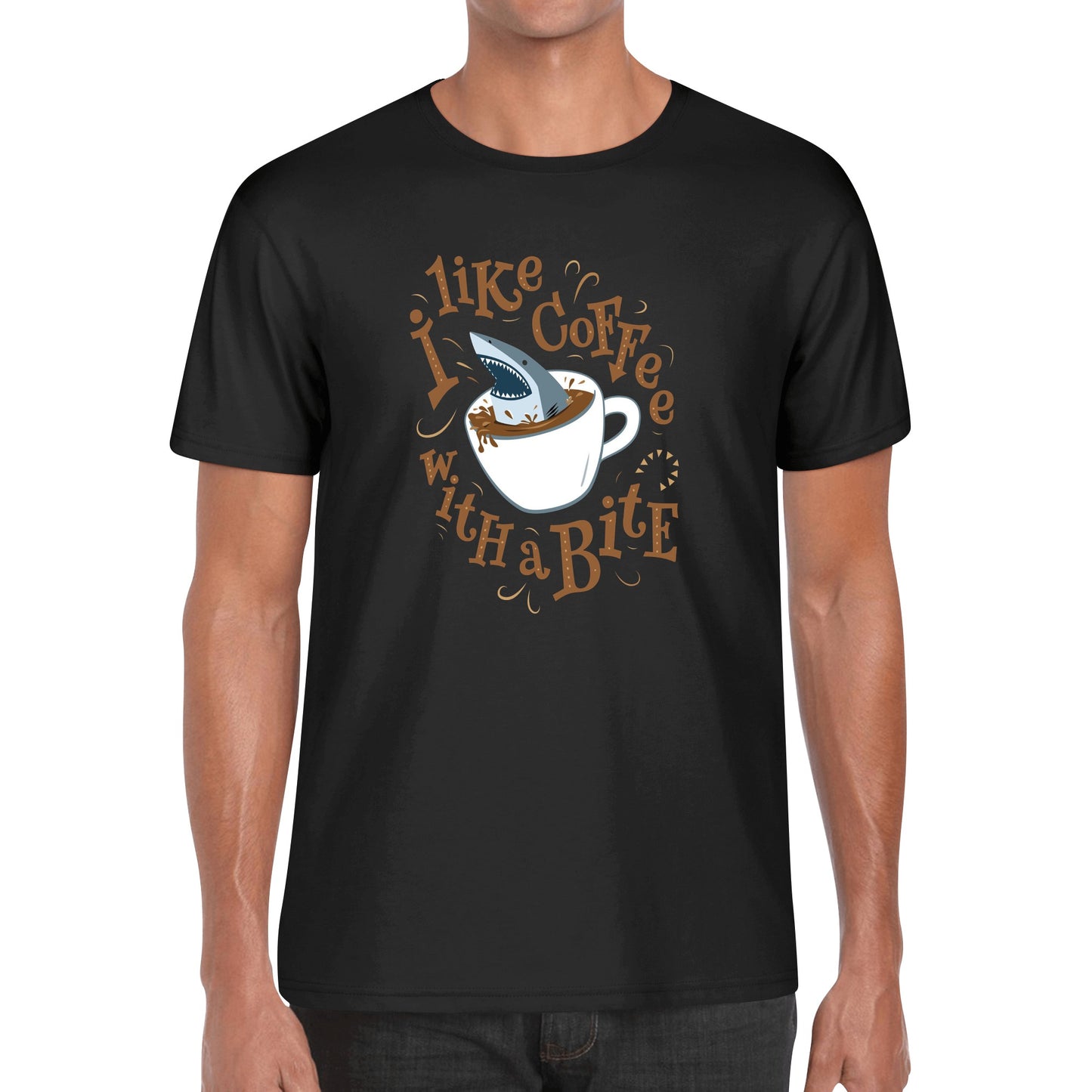 T-Shirt Shark Coffee