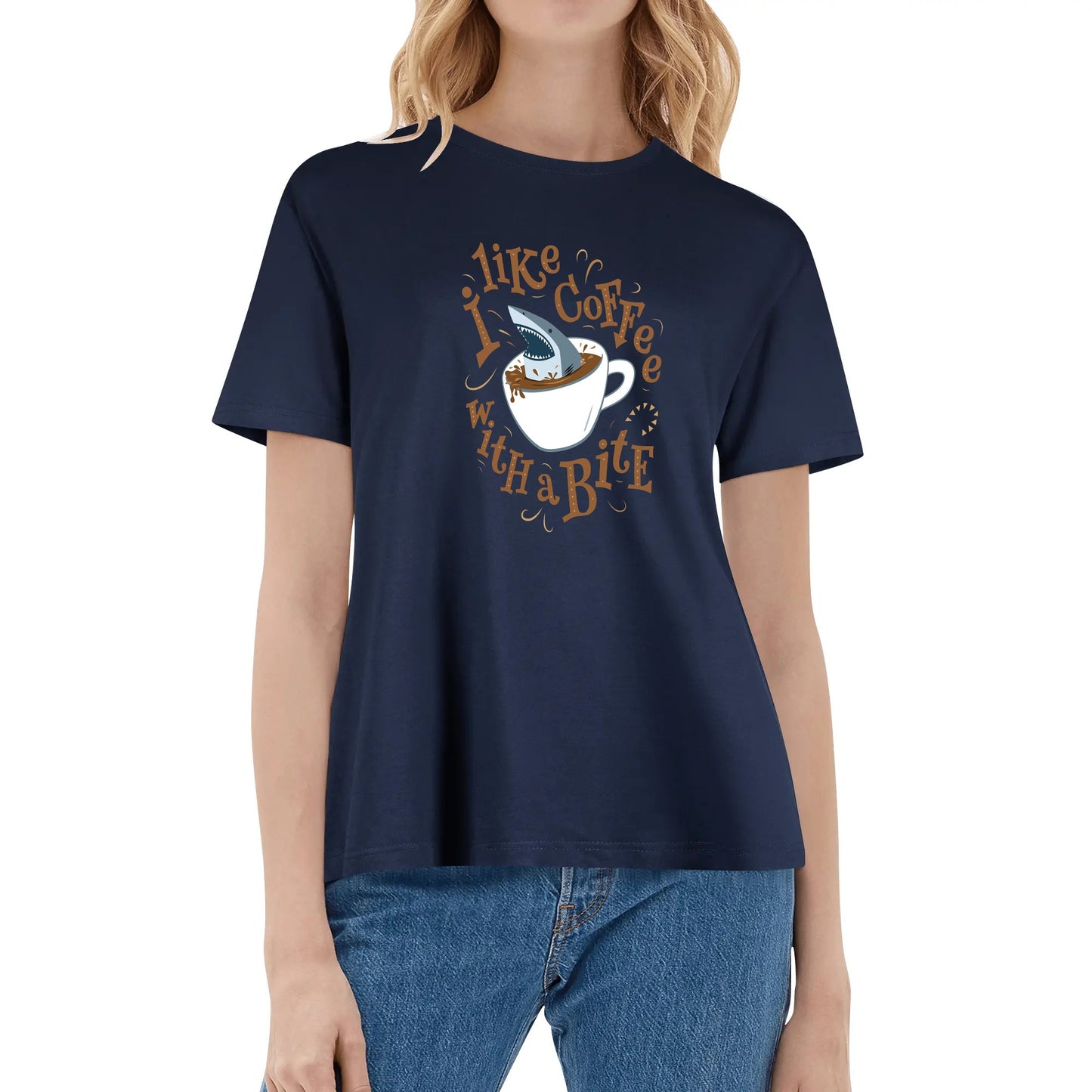 T-Shirt Shark Coffee