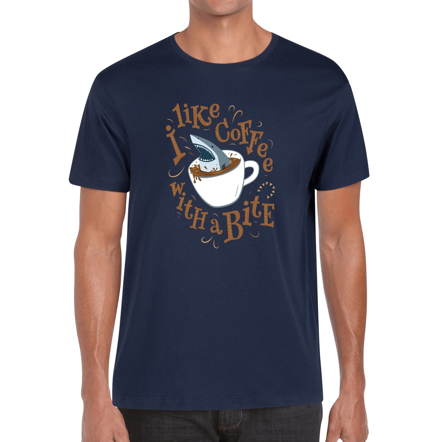 T-Shirt Shark Coffee