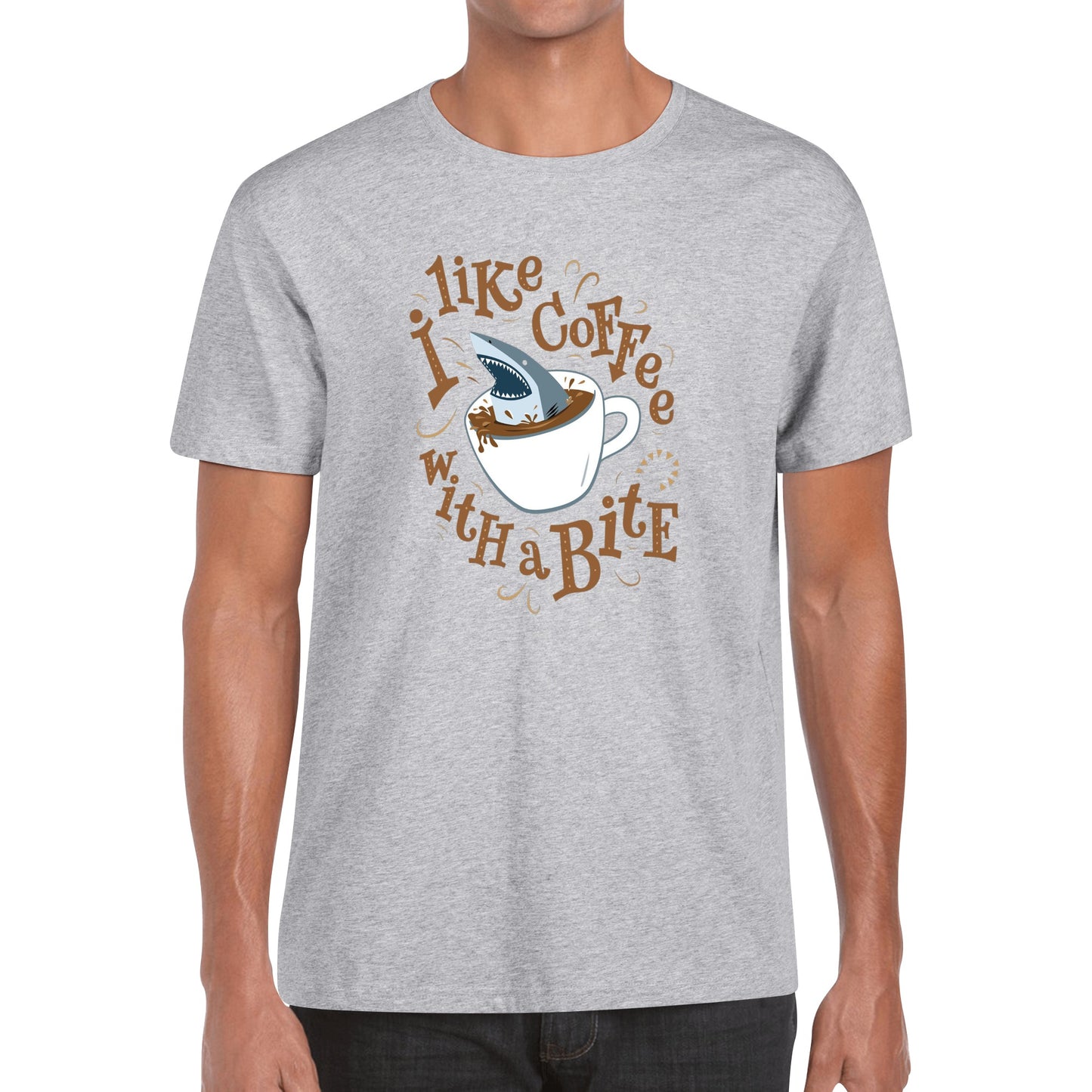 T-Shirt Shark Coffee