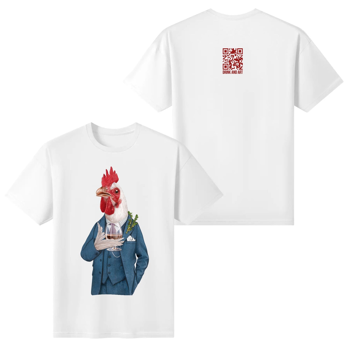 T-Shirt Elegant Cockerel Brandy