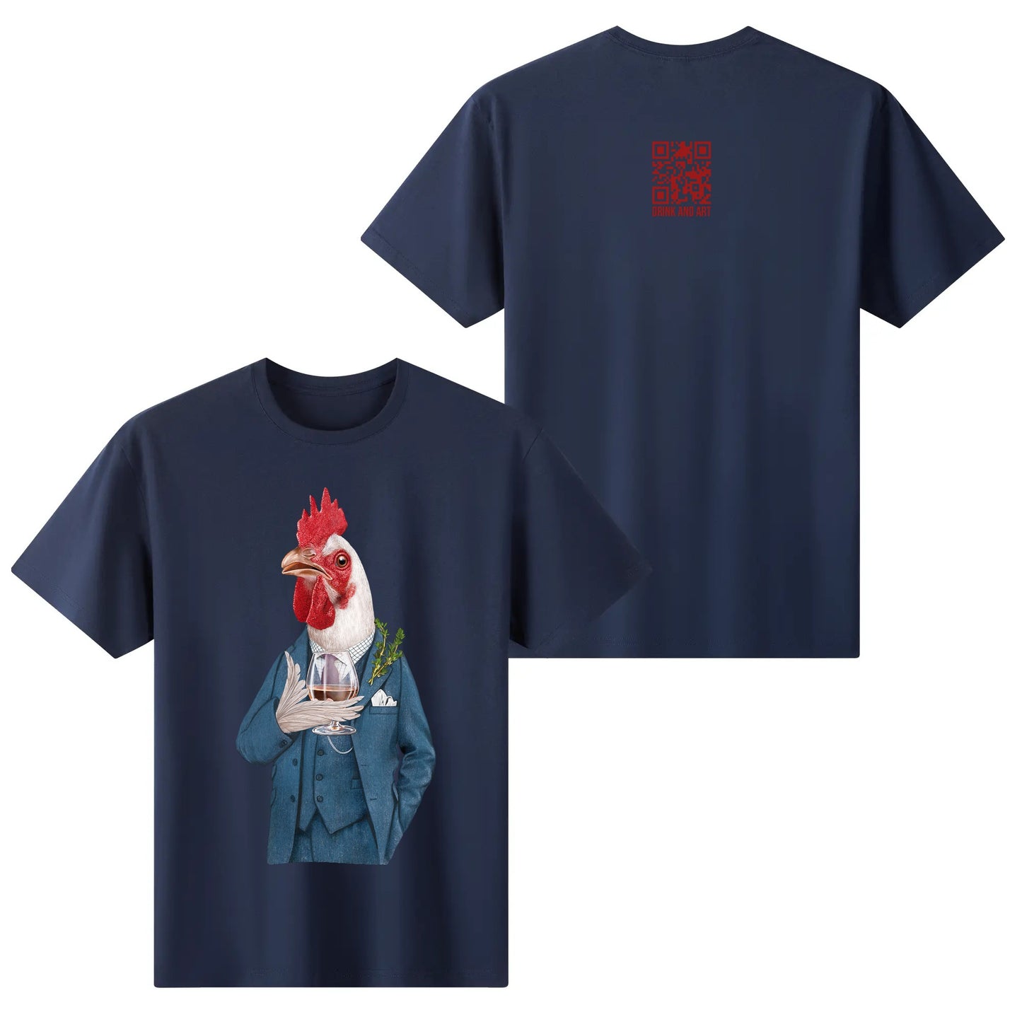 T-Shirt Elegant Cockerel Brandy