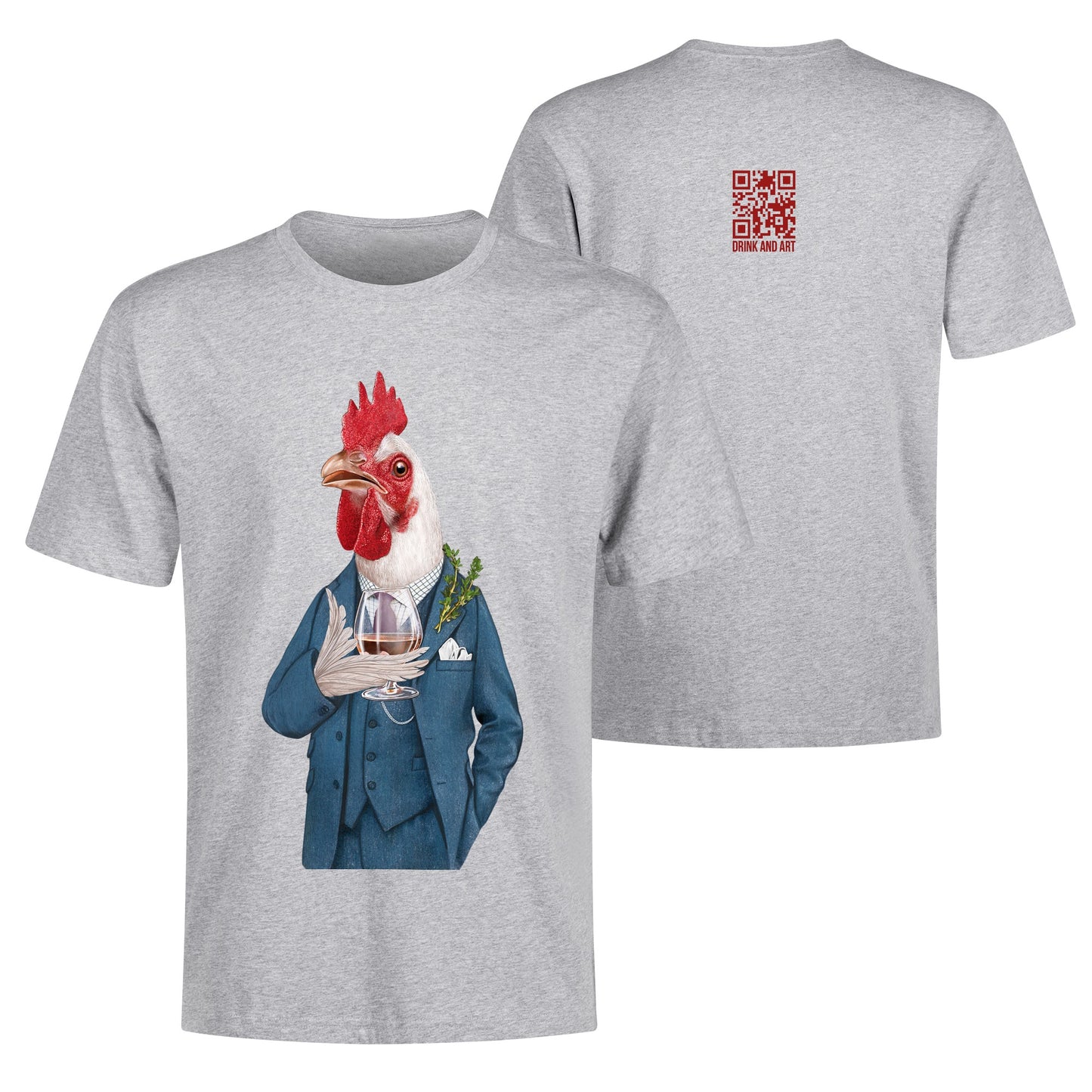 T-Shirt Elegant Cockerel Brandy