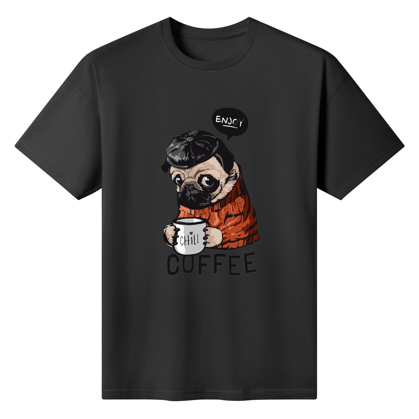 T-Shirt Coffee Pug