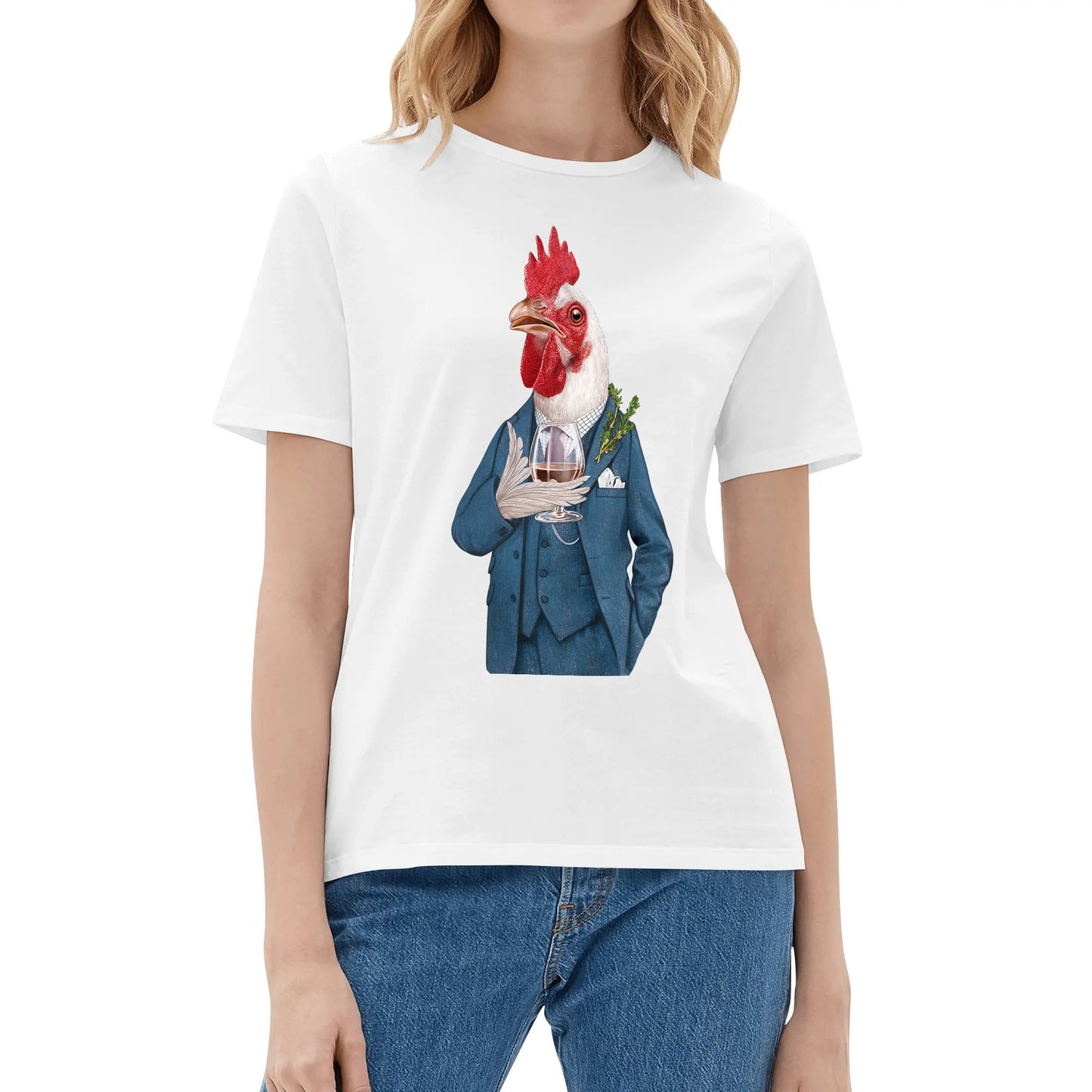 T-Shirt Elegant Cockerel Brandy