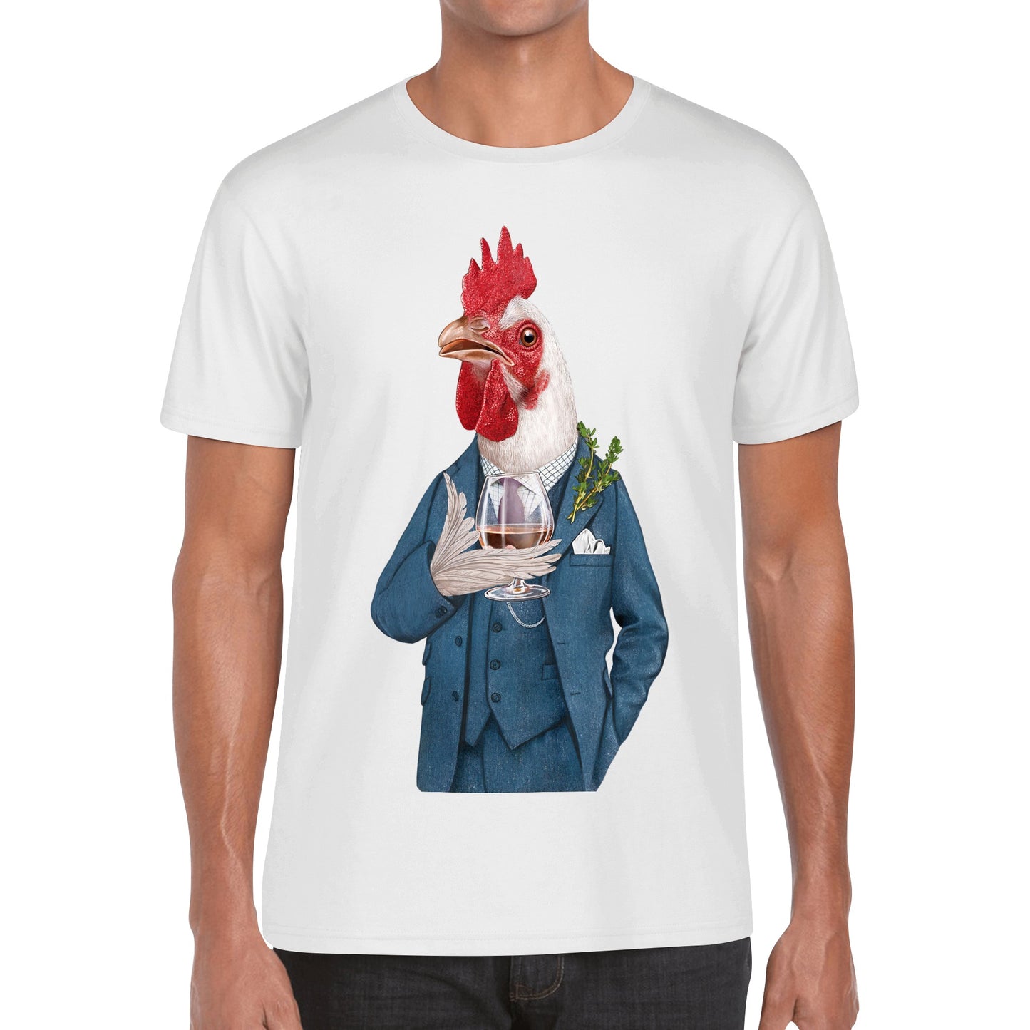 T-Shirt Elegant Cockerel Brandy