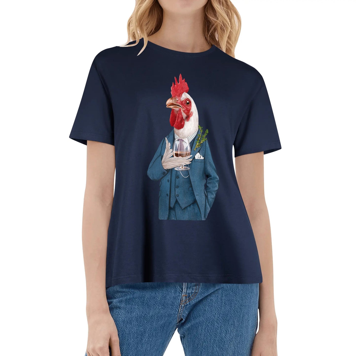 T-Shirt Elegant Cockerel Brandy