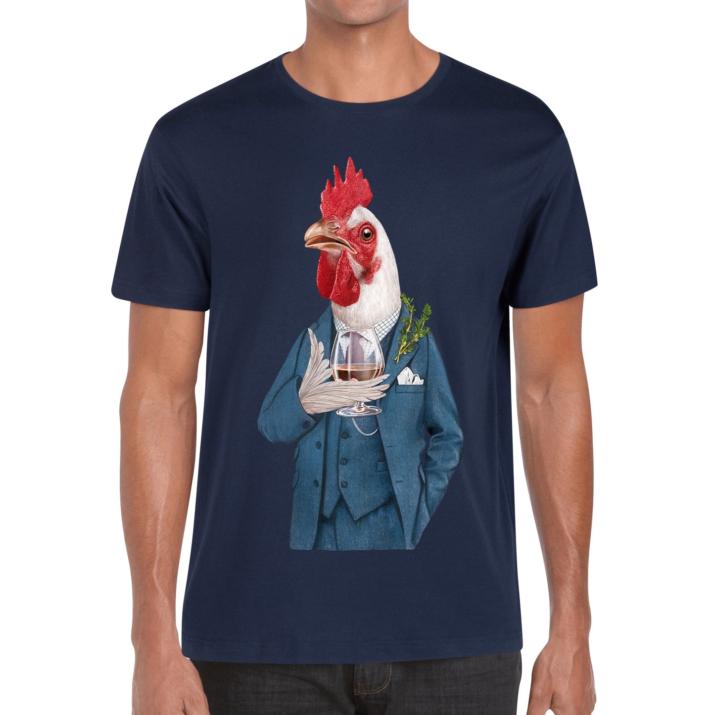 T-Shirt Elegant Cockerel Brandy