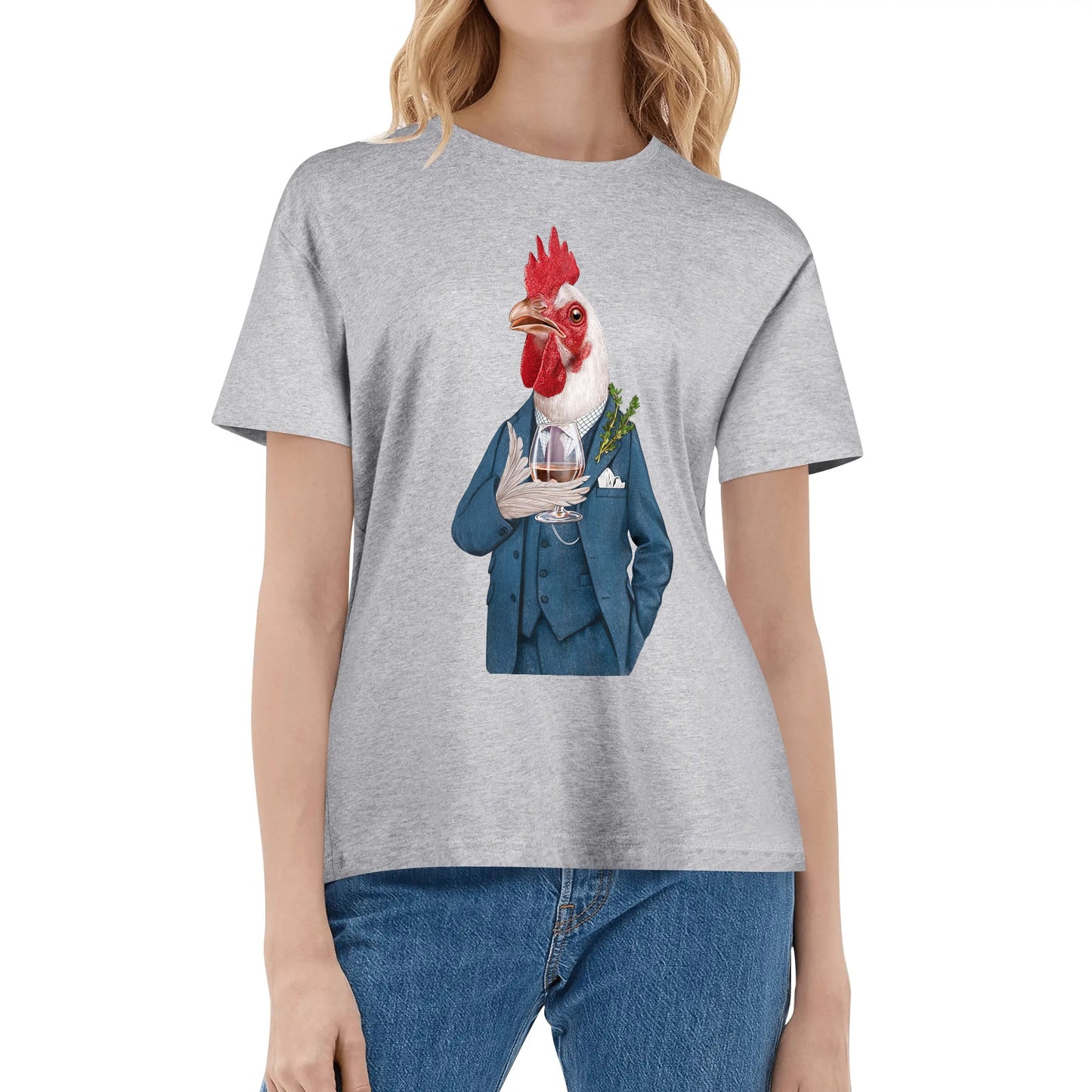 T-Shirt Elegant Cockerel Brandy