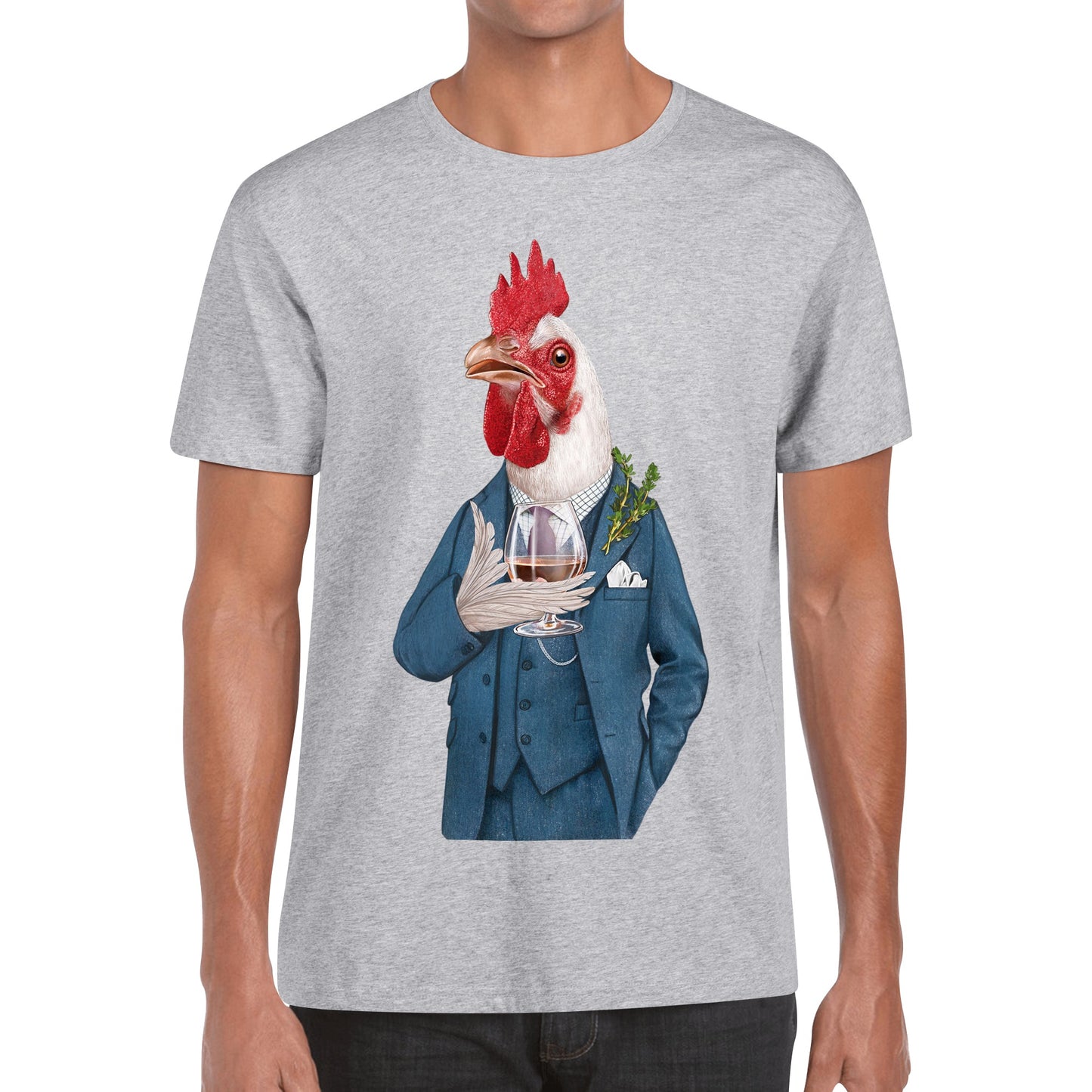 T-Shirt Elegant Cockerel Brandy