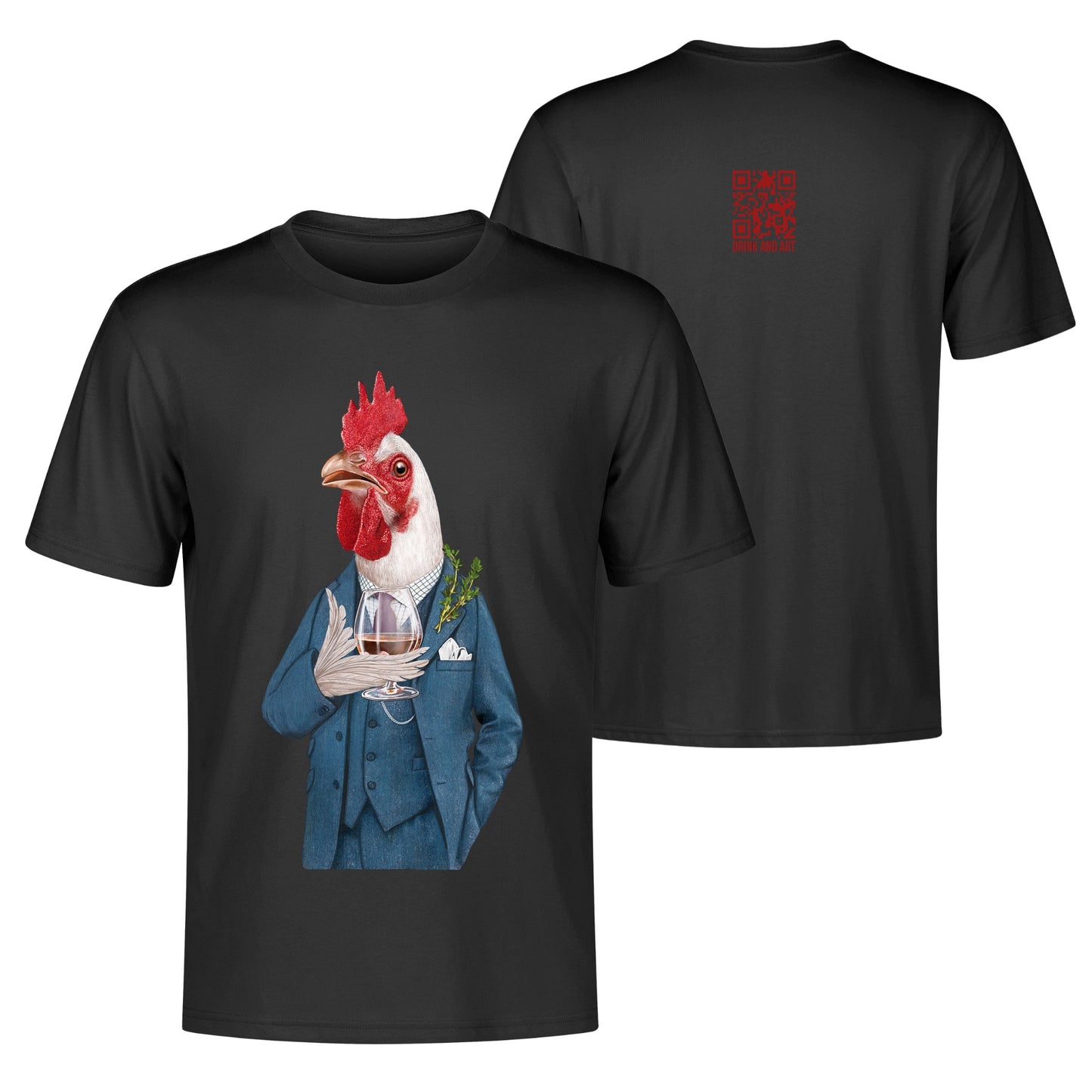 T-Shirt Elegant Cockerel Brandy