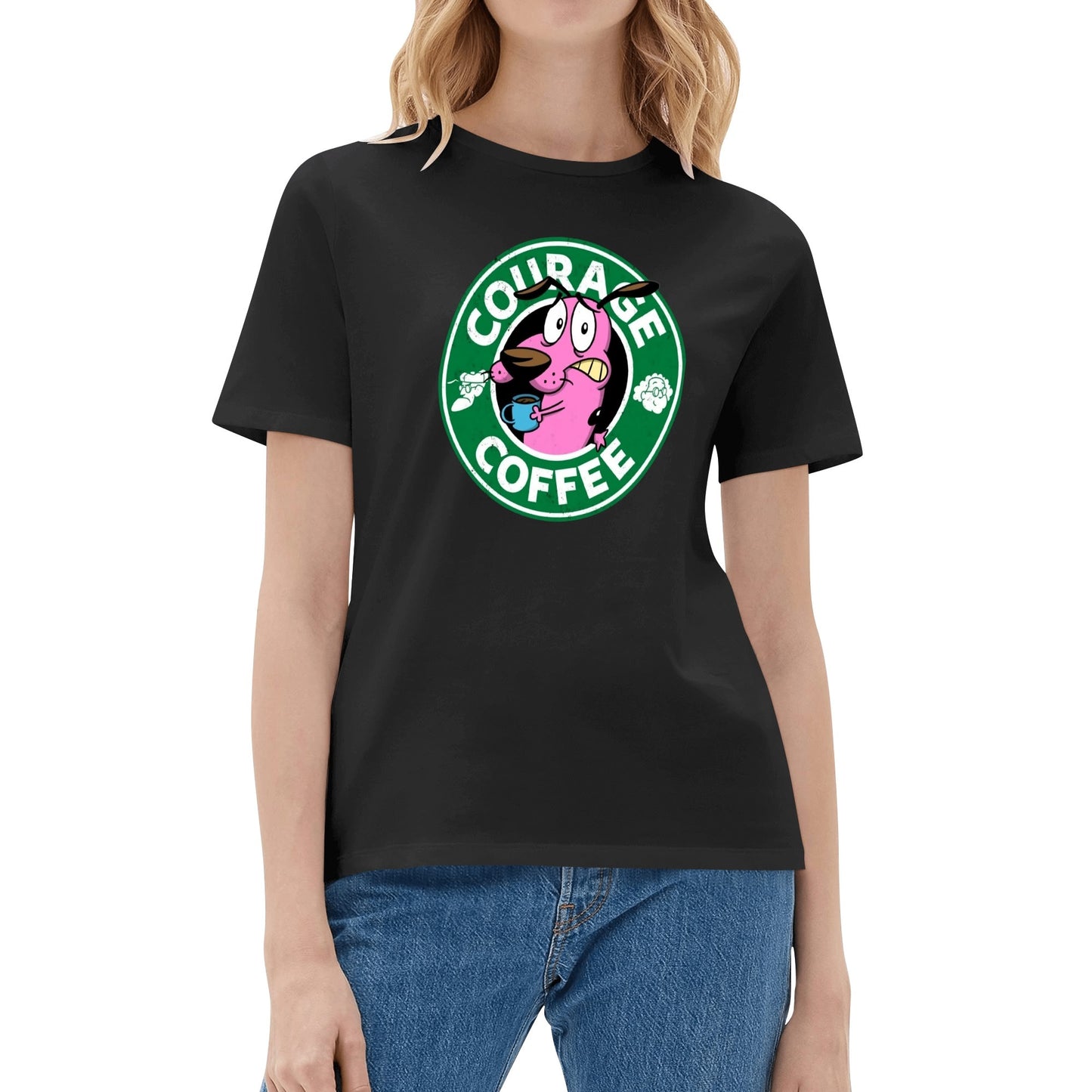 T-Shirt Courage Coffee – Courage the Dog Parody