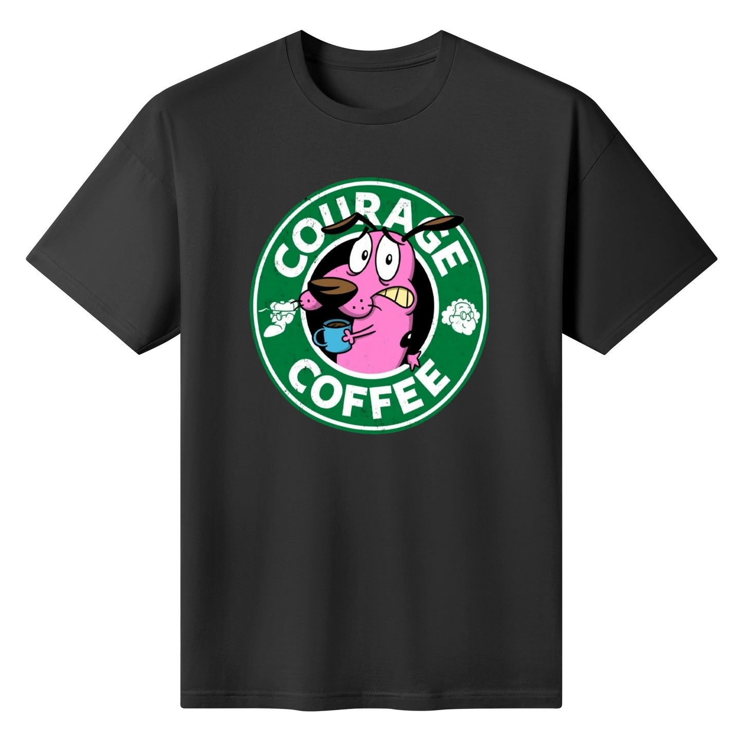 T-Shirt Courage Coffee – Courage the Dog Parody