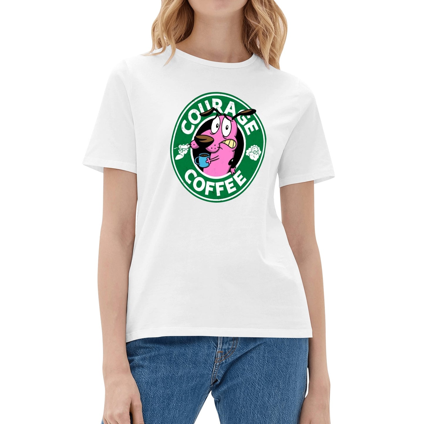 T-Shirt Courage Coffee – Courage the Dog Parody