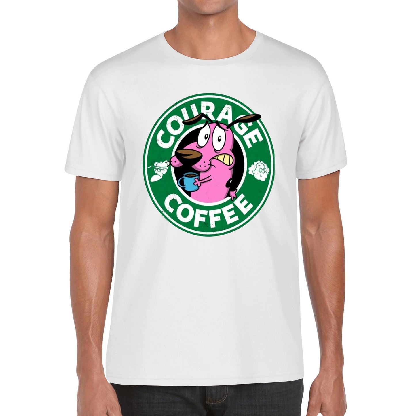 T-Shirt Courage Coffee – Courage the Dog Parody