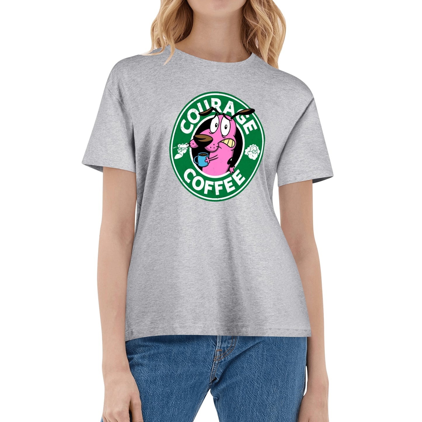 T-Shirt Courage Coffee – Courage the Dog Parody