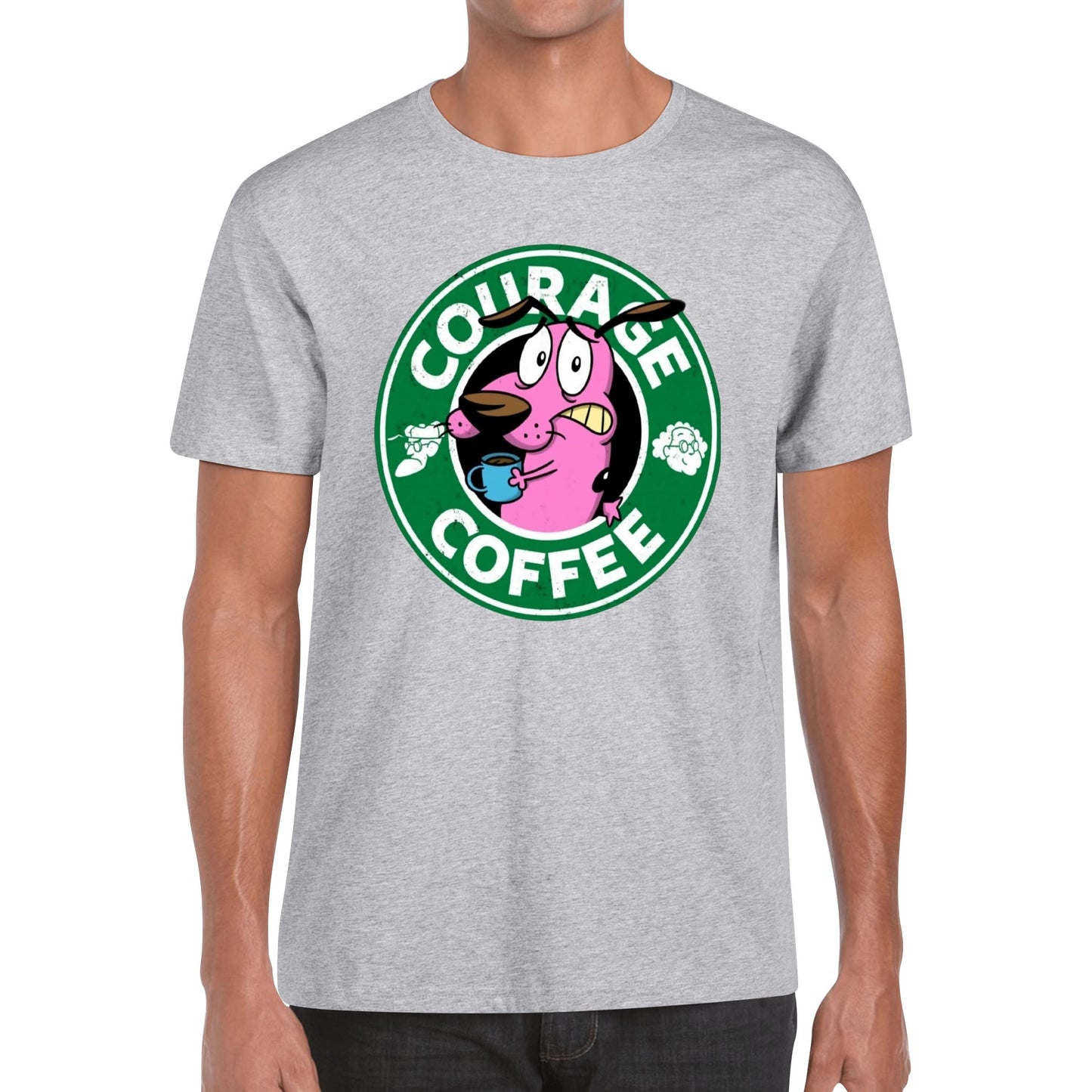 T-Shirt Courage Coffee – Courage the Dog Parody