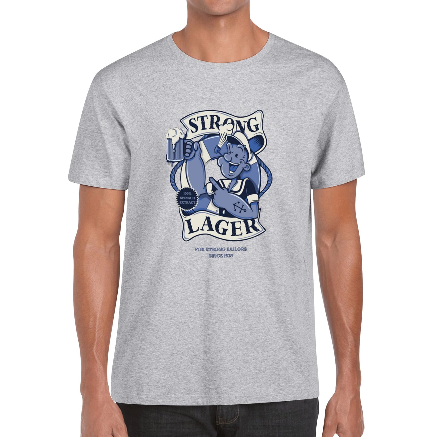 T-Shirt Strong Lager – Retro Sailor Beer Design