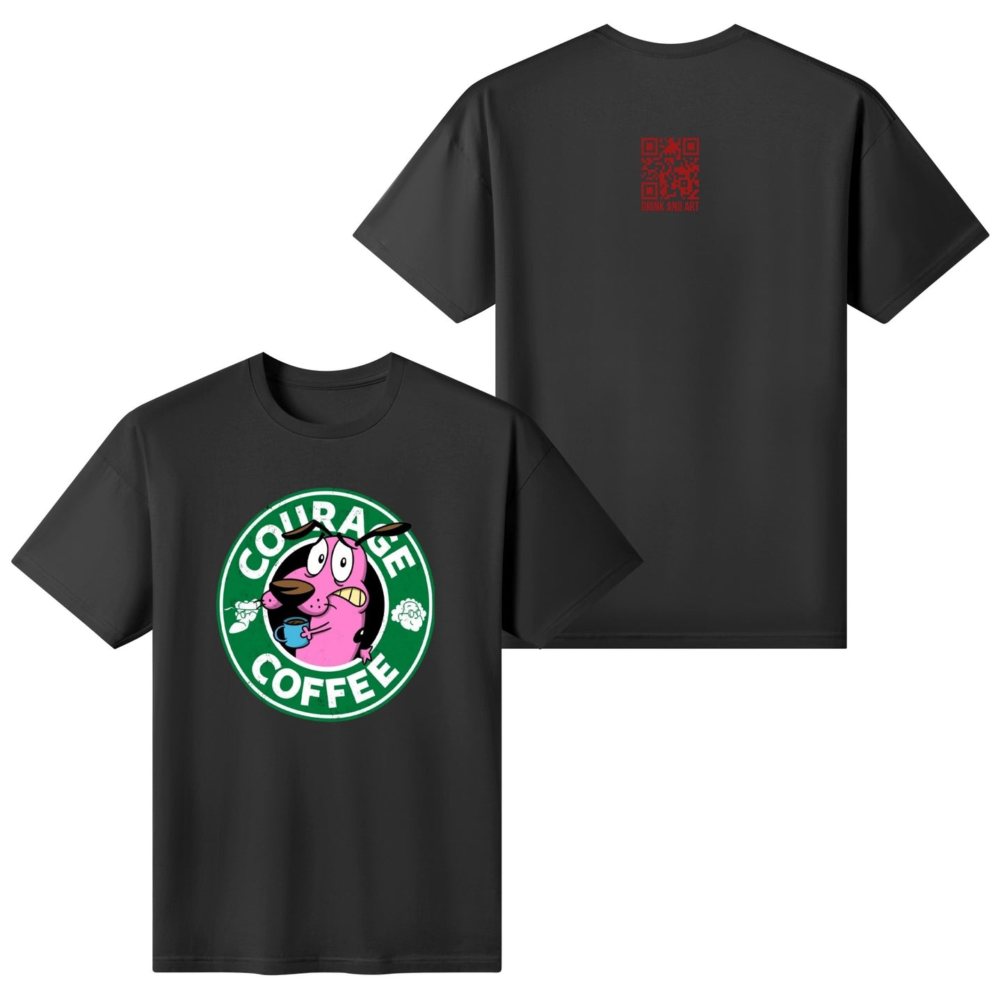 T-Shirt Courage Coffee – Courage the Dog Parody