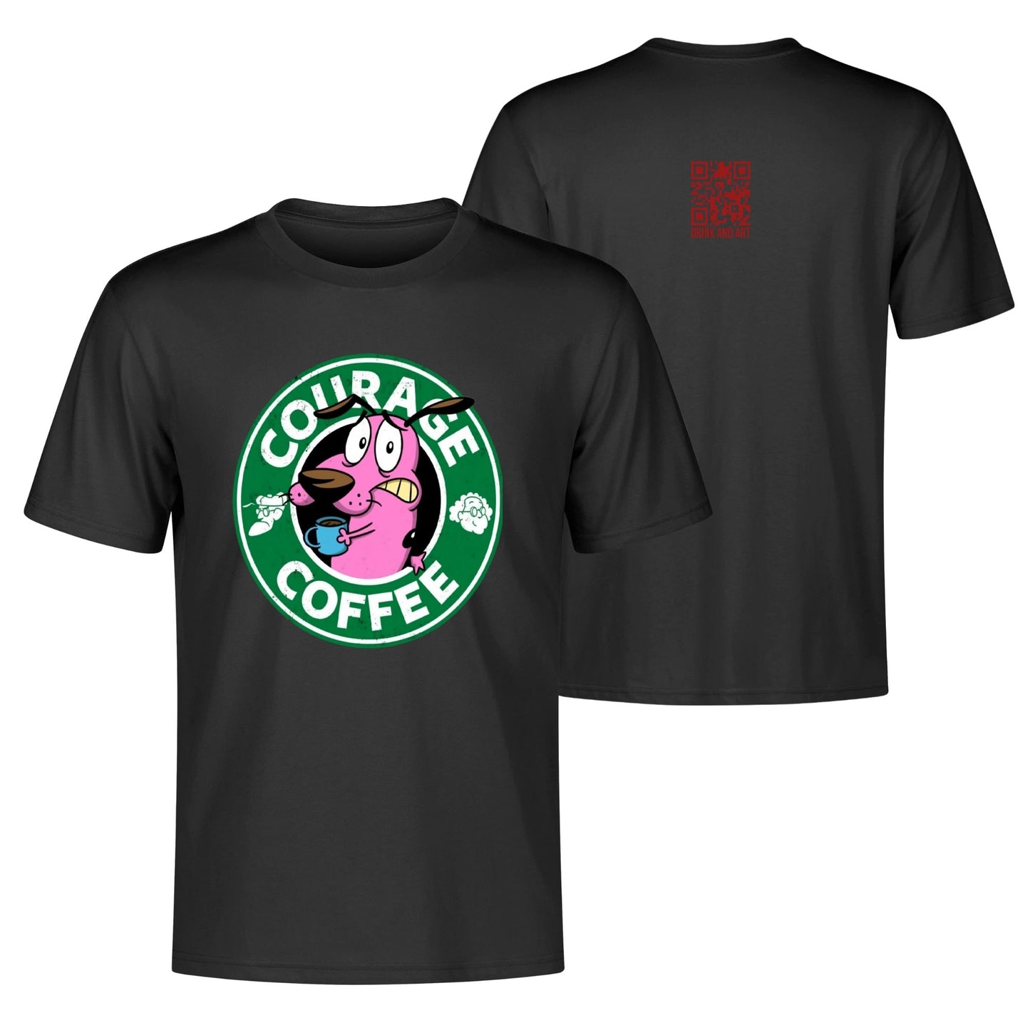 T-Shirt Courage Coffee – Courage the Dog Parody