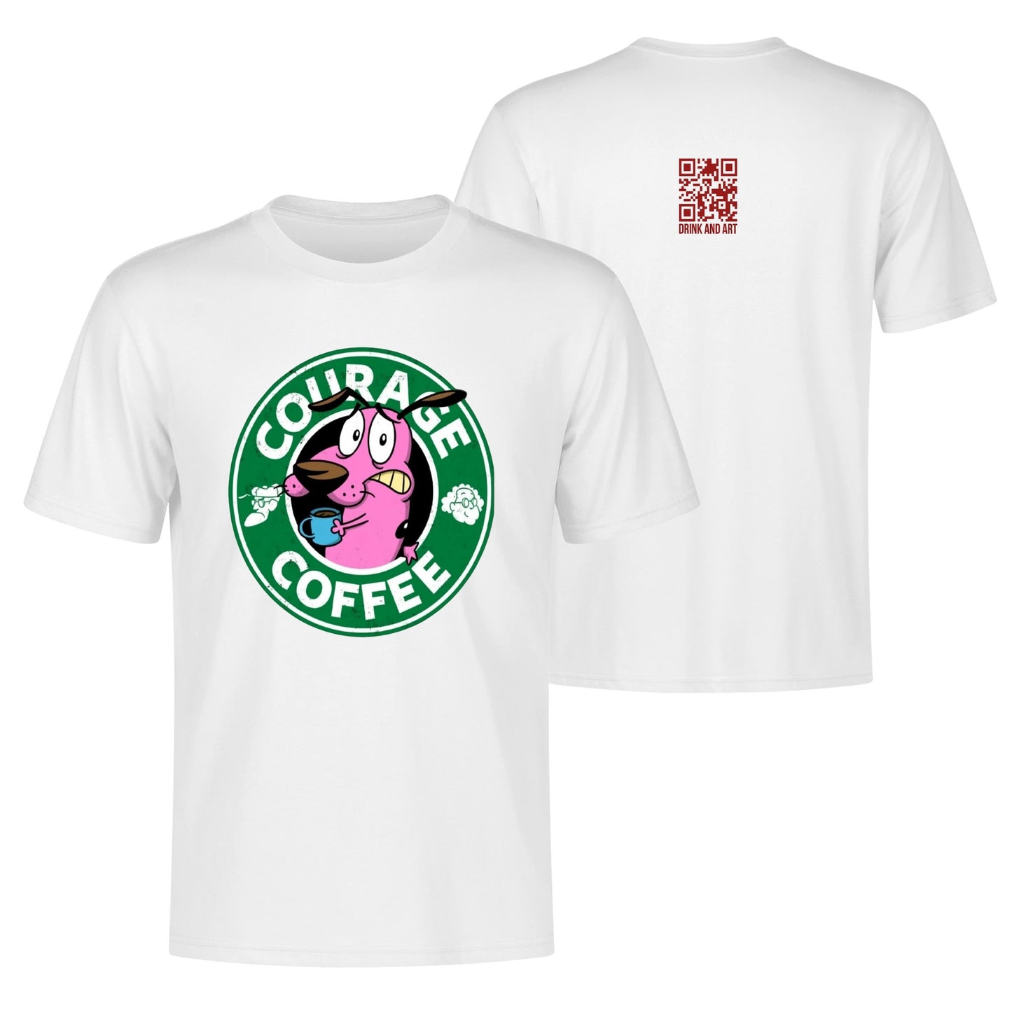 T-Shirt Courage Coffee – Courage the Dog Parody