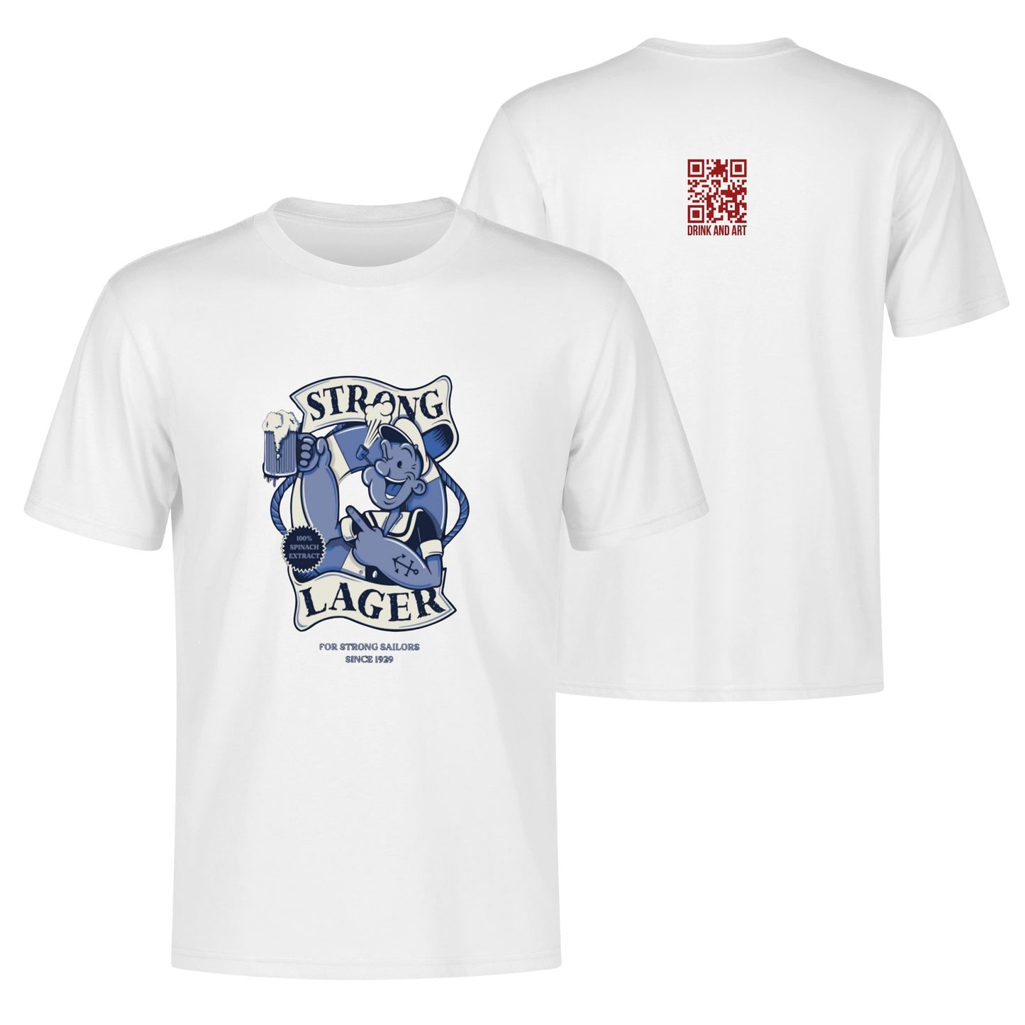 T-Shirt Strong Lager – Retro Sailor Beer Design