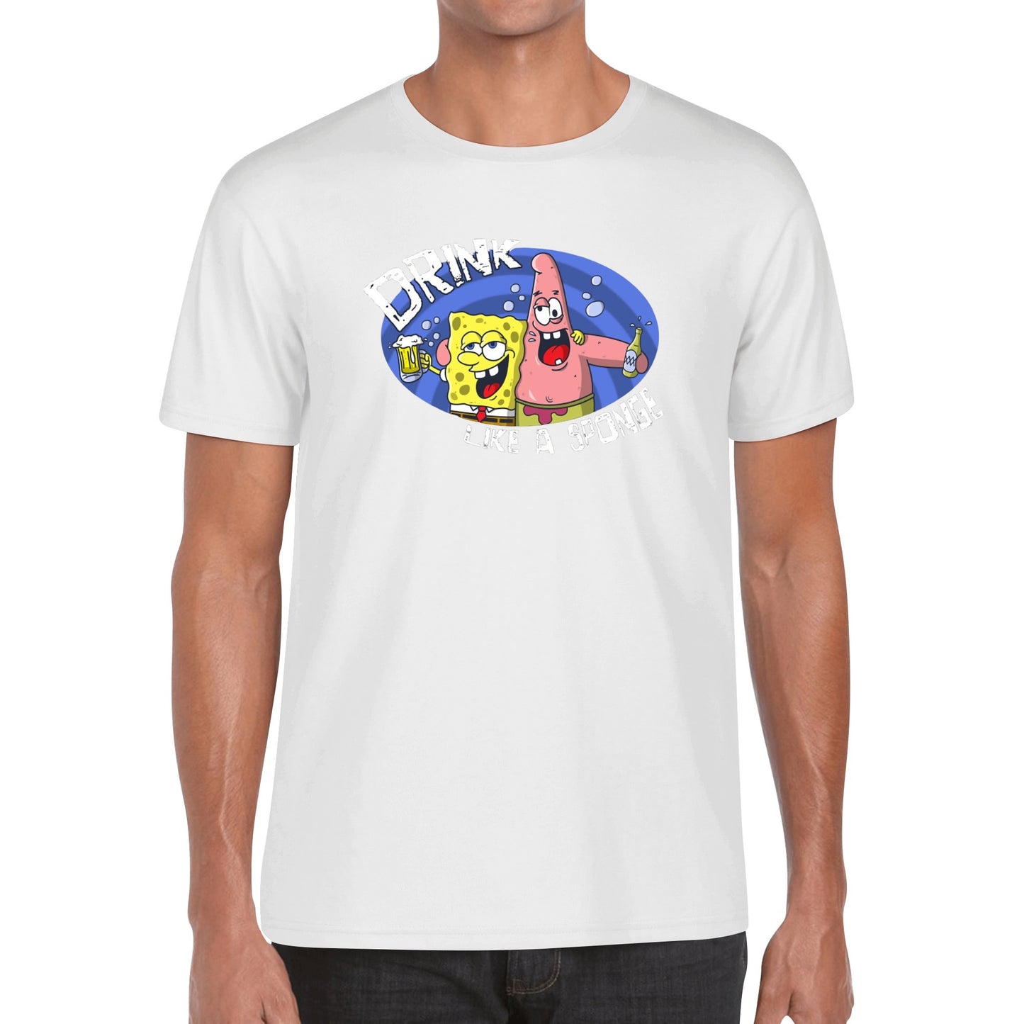 T-Shirt Funny Drunk Sponge & Starfish