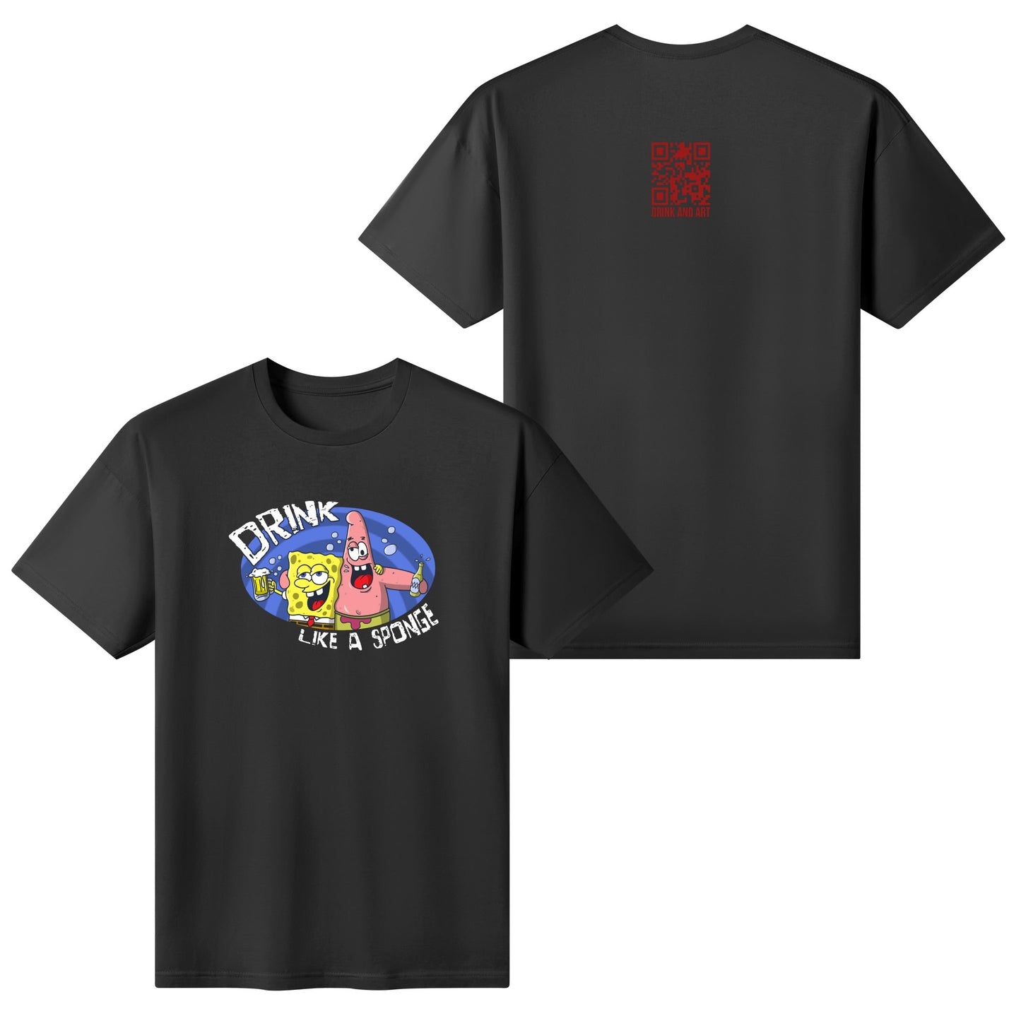 T-Shirt Funny Drunk Sponge & Starfish