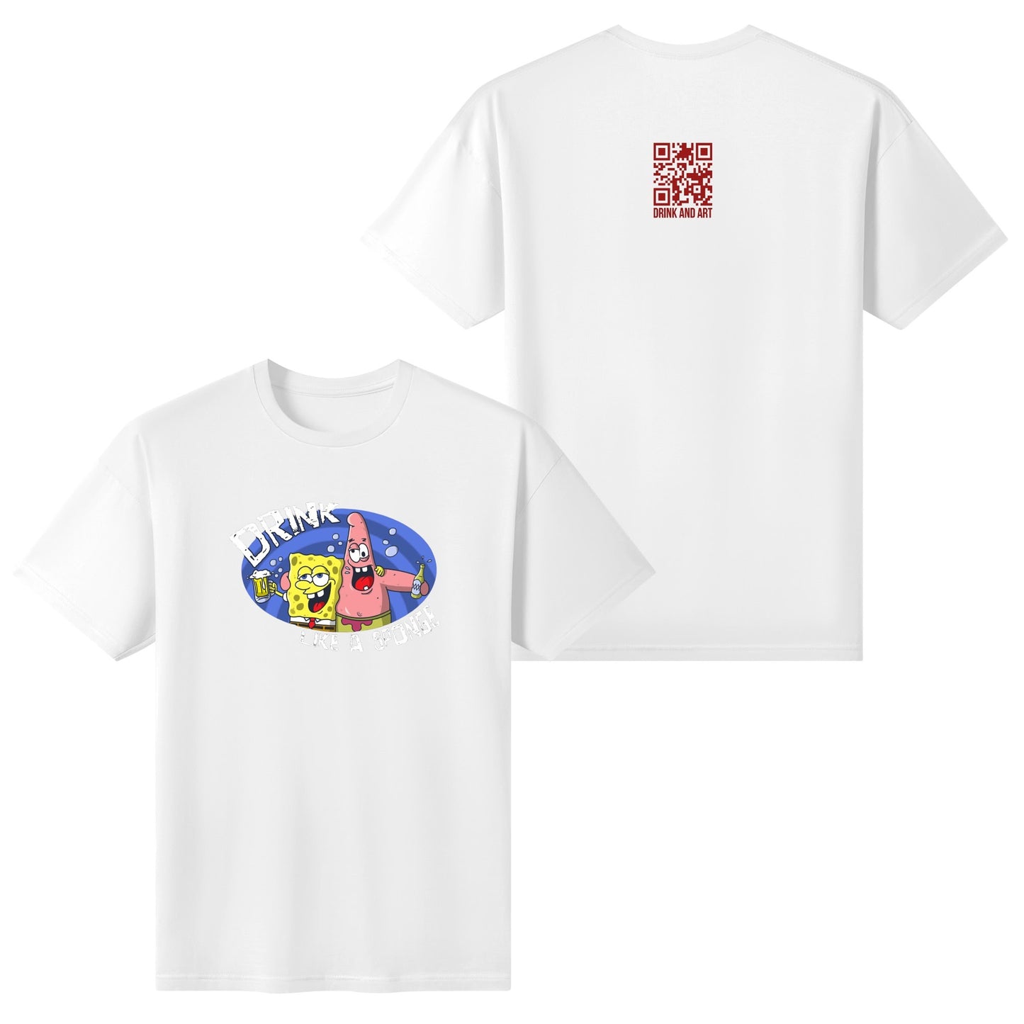 T-Shirt Funny Drunk Sponge & Starfish