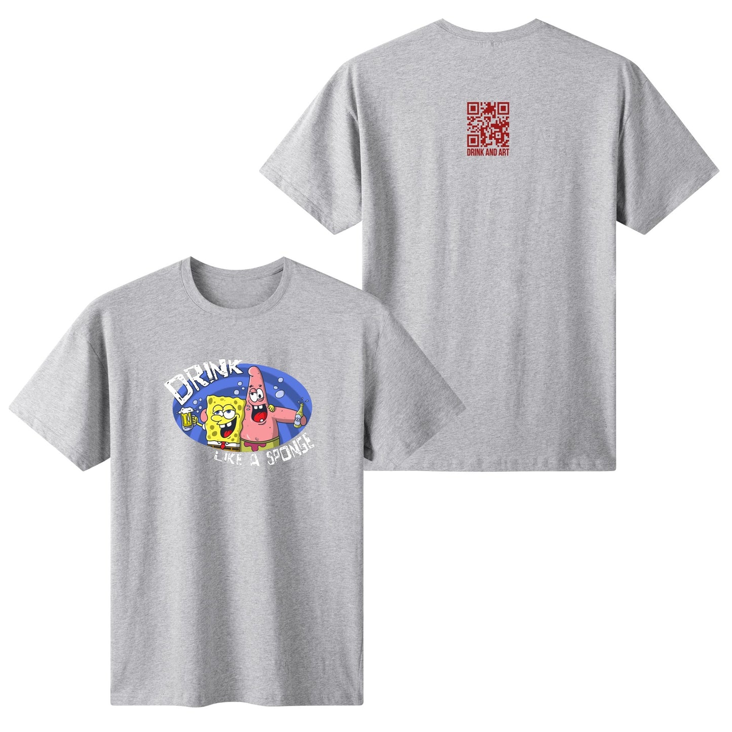 T-Shirt Funny Drunk Sponge & Starfish