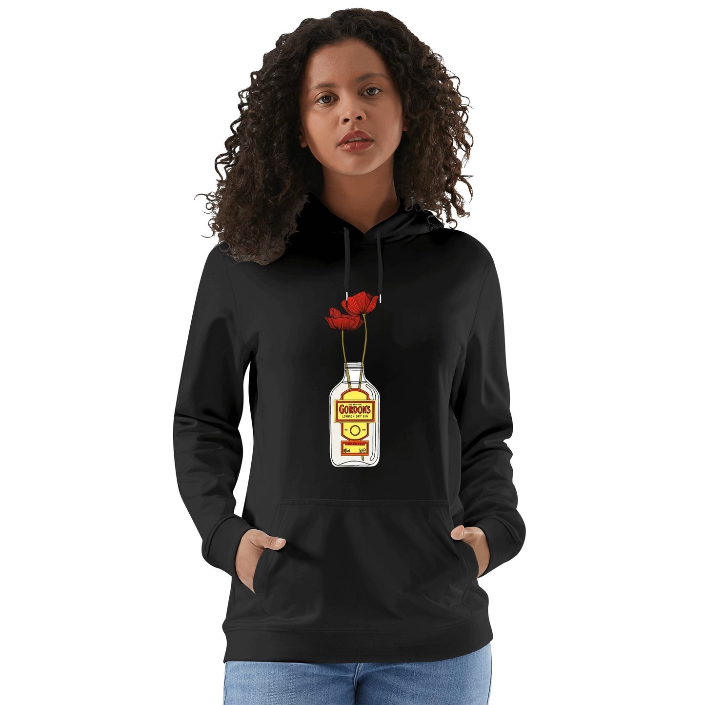 Cotton Hoodie Gin Gordons red flower