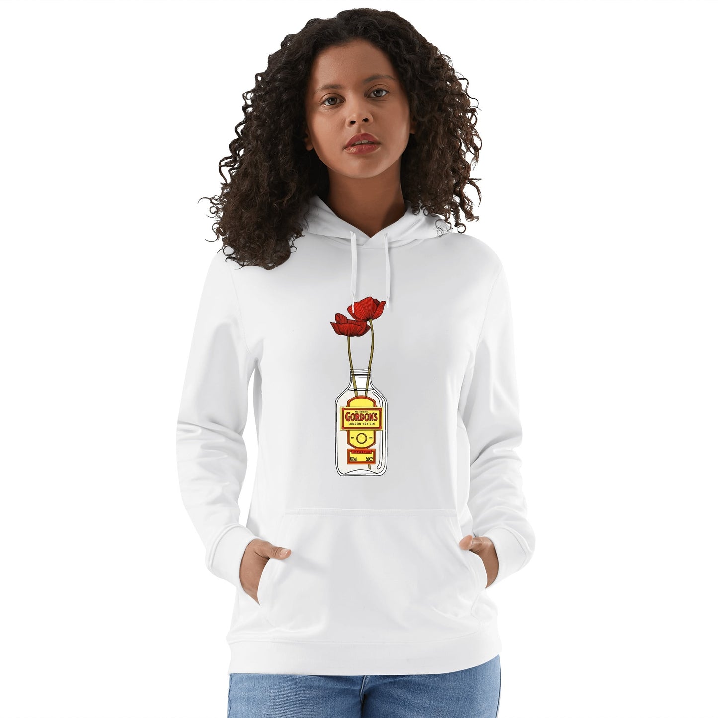 Cotton Hoodie Gin Gordons red flower