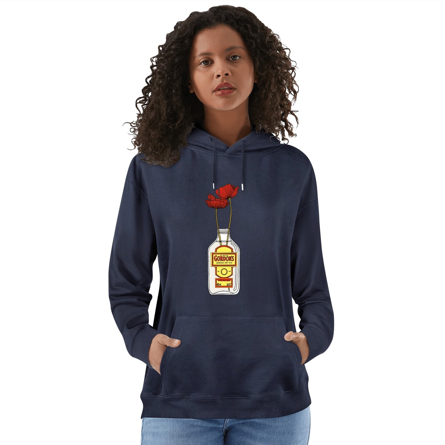 Cotton Hoodie Gin Gordons red flower