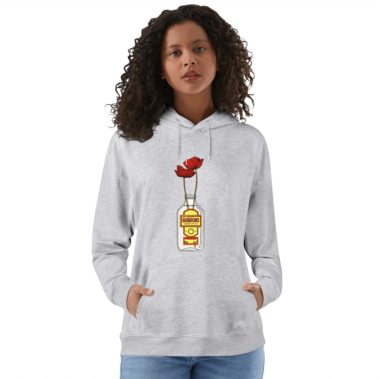 Cotton Hoodie Gin Gordons red flower