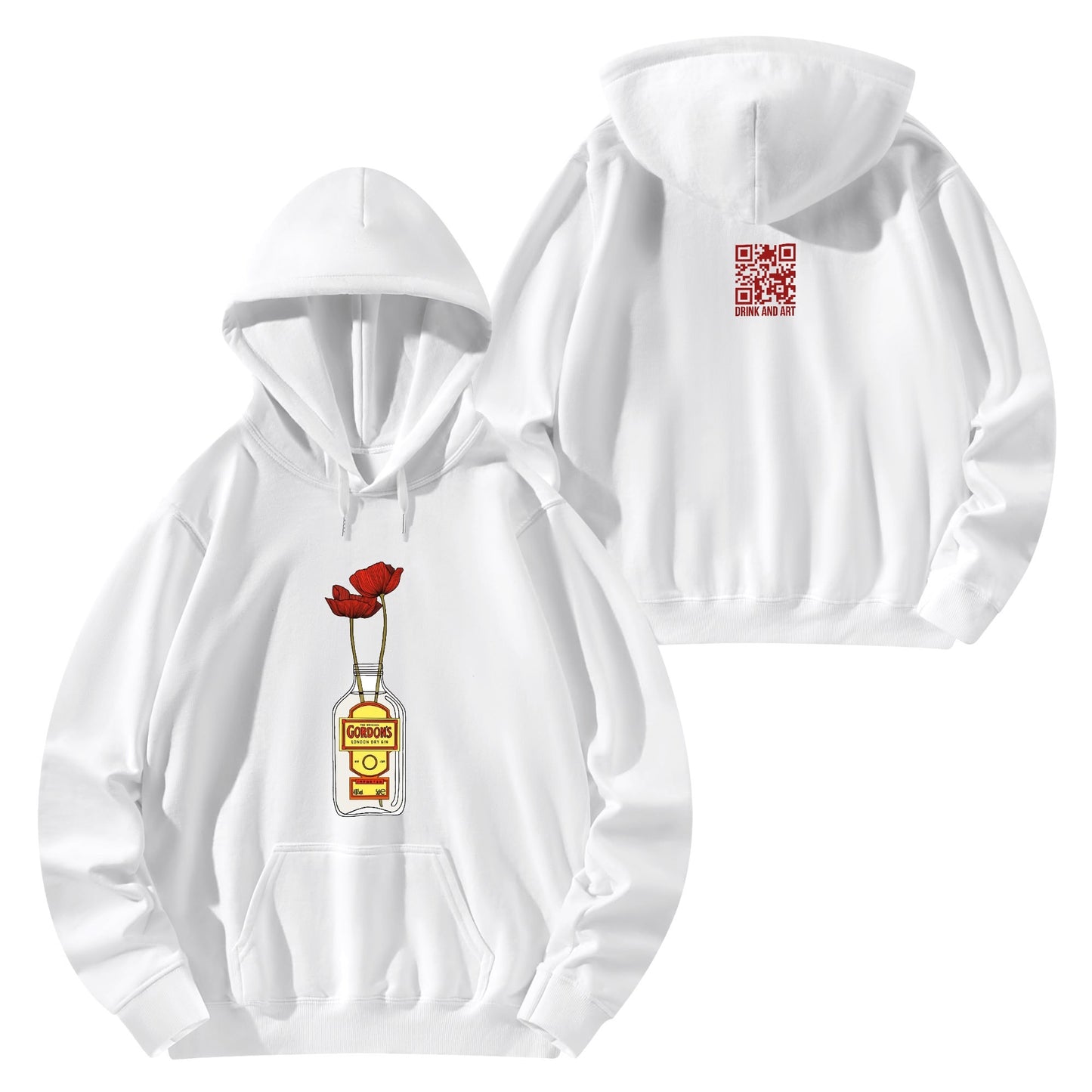 Cotton Hoodie Gin Gordons red flower