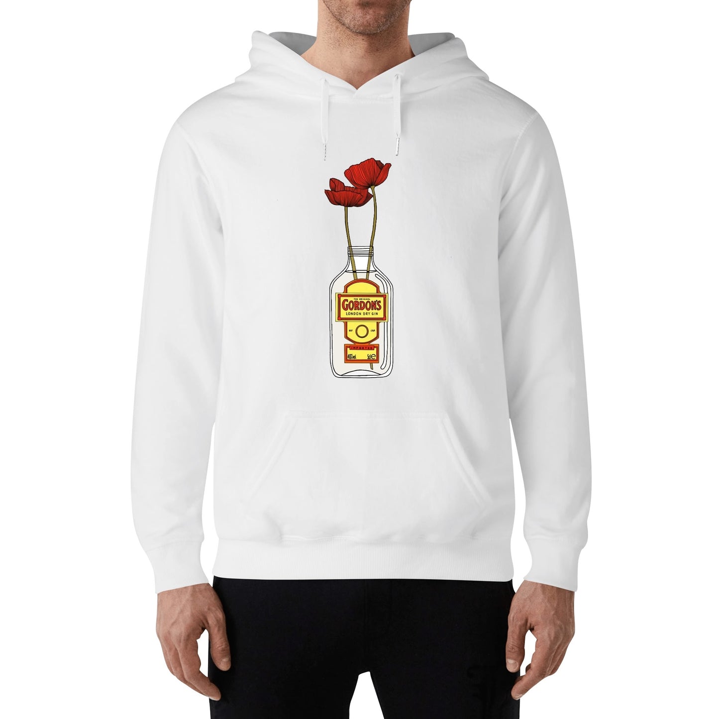 Cotton Hoodie Gin Gordons red flower