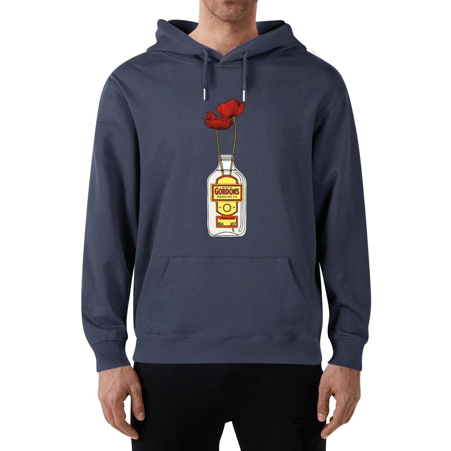 Cotton Hoodie Gin Gordons red flower