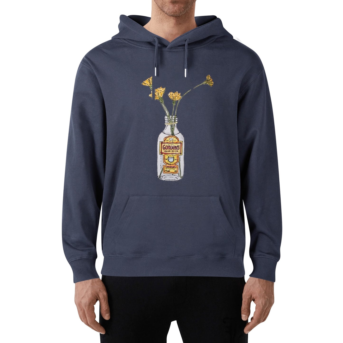 Cotton Hoodie Gin Gordons yellow flower