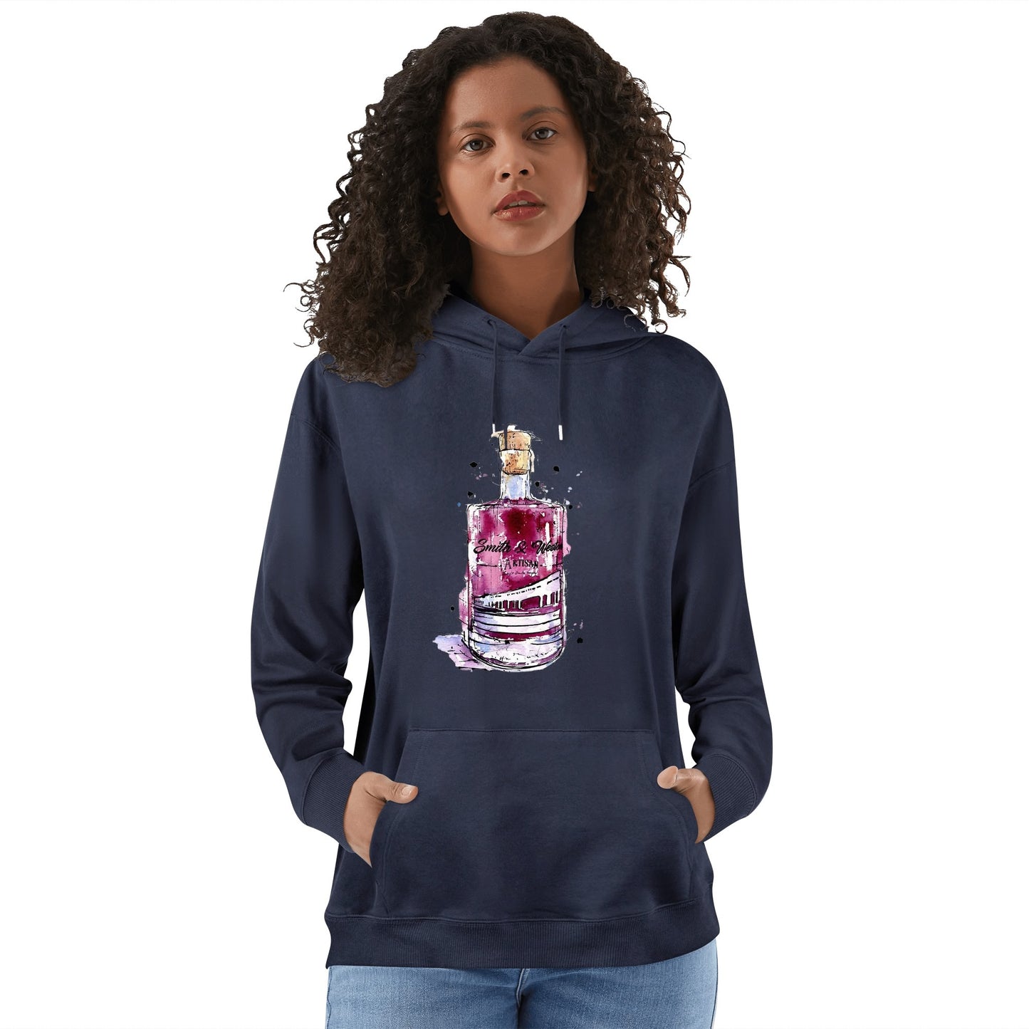 Cotton Hoodie Gin liqueur Smith & Weston watercolor