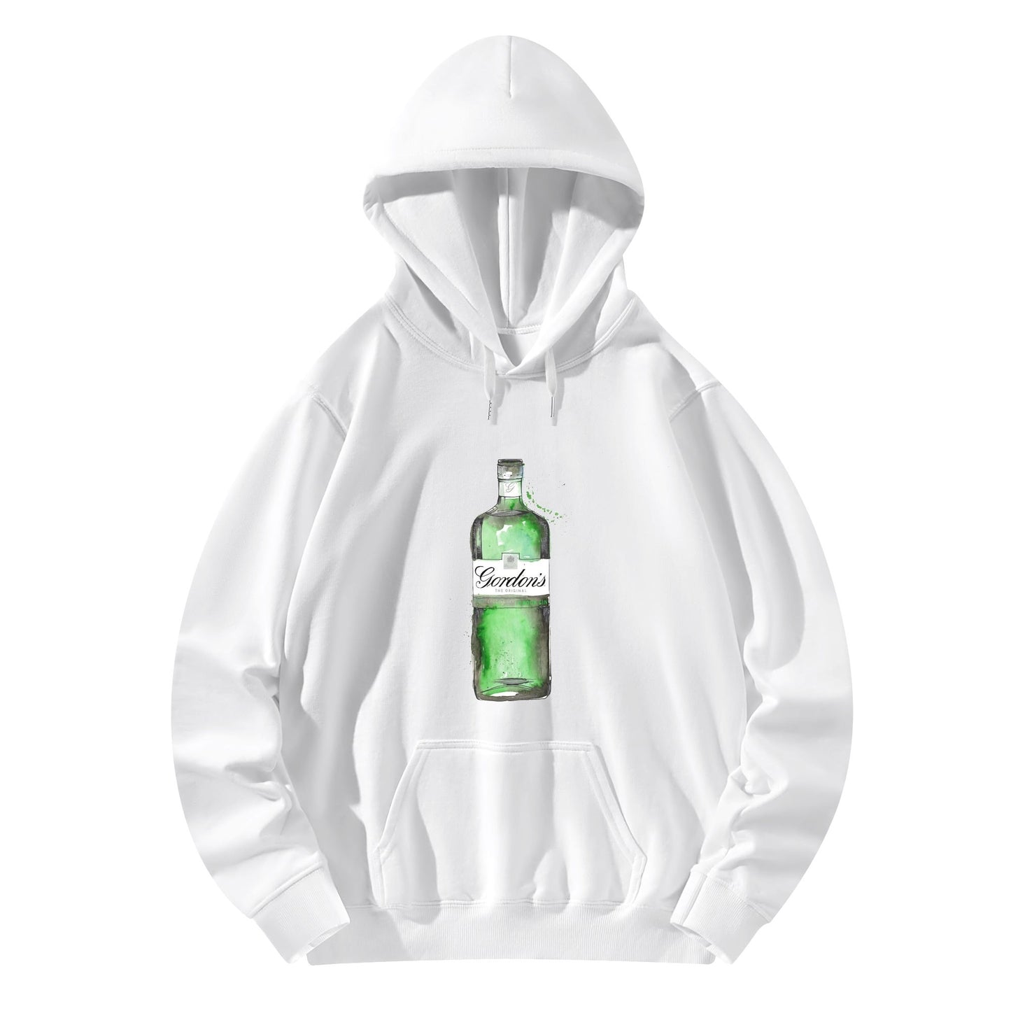 Cotton Hoodie Gin Gordons green watercolor