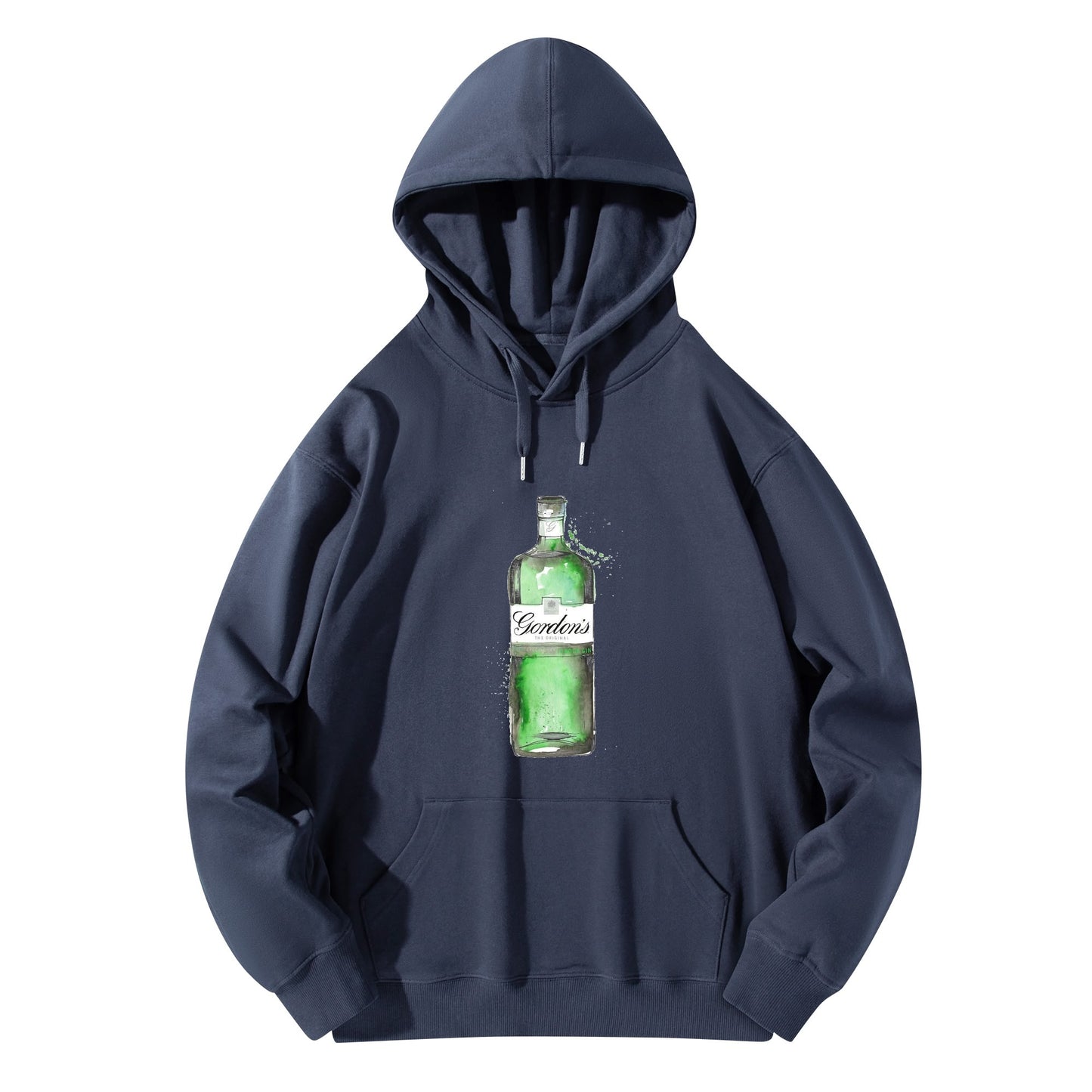 Cotton Hoodie Gin Gordons green watercolor