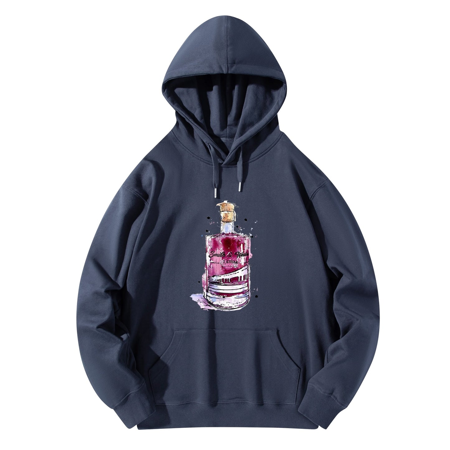 Cotton Hoodie Gin liqueur Smith & Weston watercolor