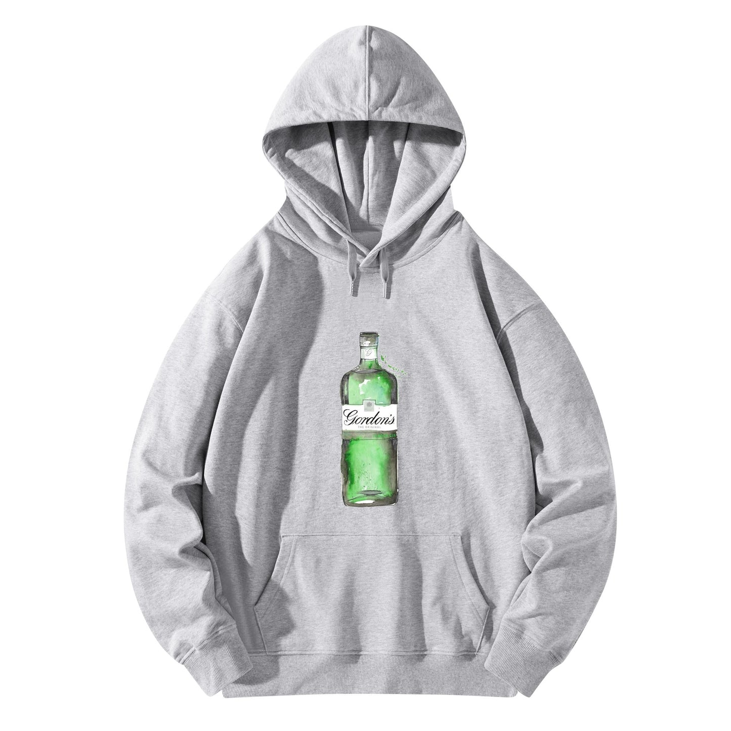 Cotton Hoodie Gin Gordons green watercolor