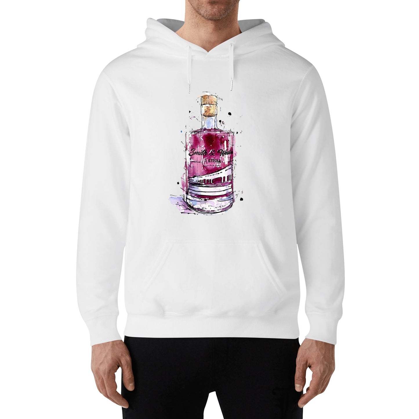 Cotton Hoodie Gin liqueur Smith & Weston watercolor