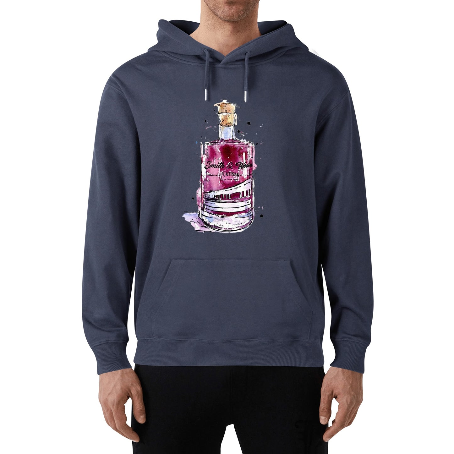 Cotton Hoodie Gin liqueur Smith & Weston watercolor