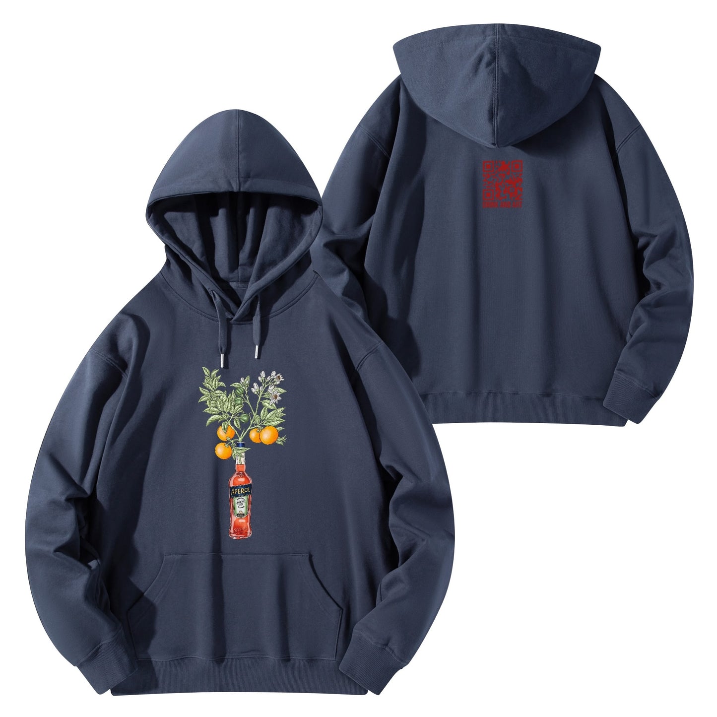 Cotton Hoodie Aperol orange tree